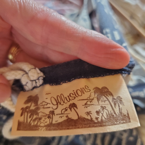 Blue and White Maxi Dress with Crisscross Back XL - Picture 4 of 5